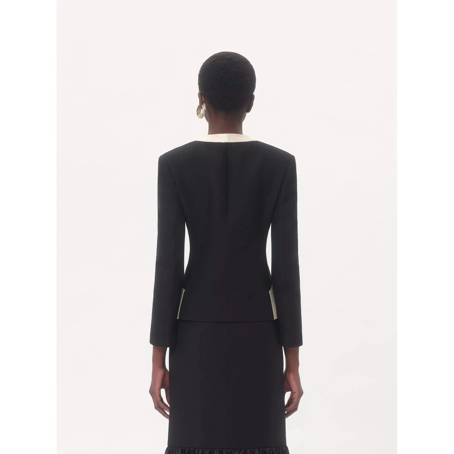 bow-embellishment blazer