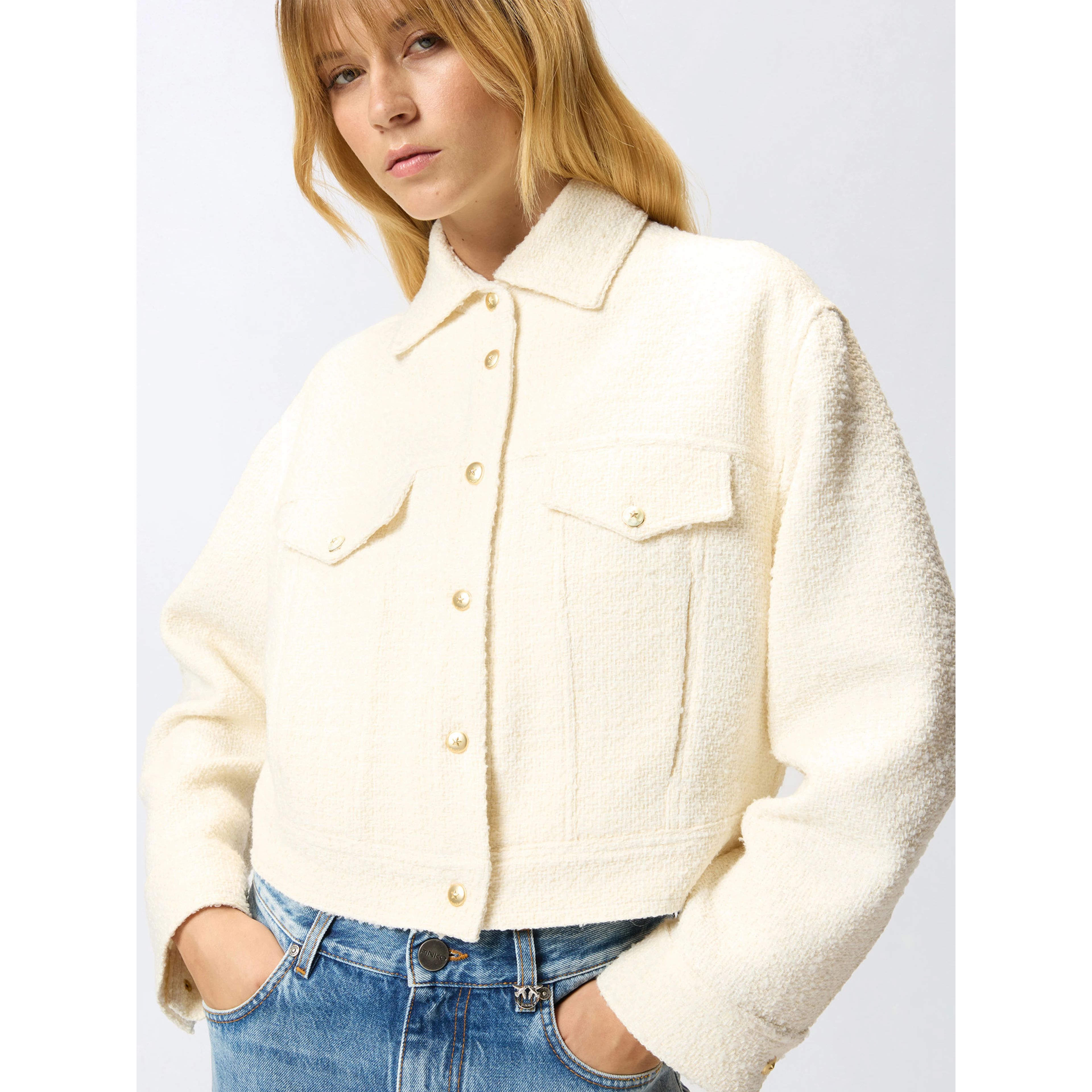 Cropped tweed jacket
