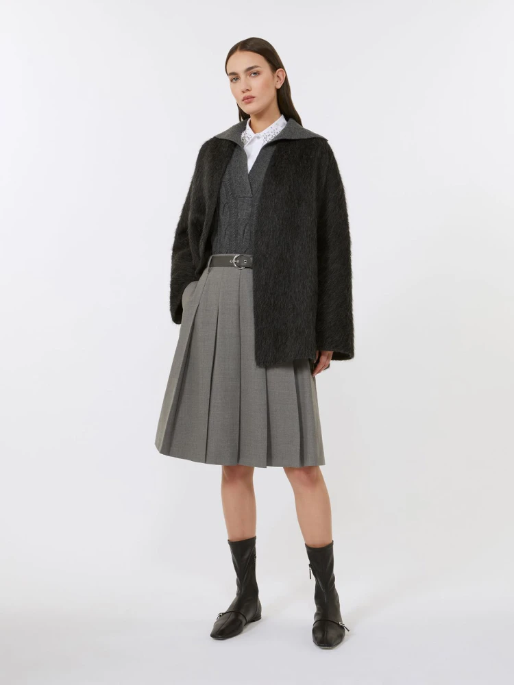 Polo-collar Cable-knit Vest alternative