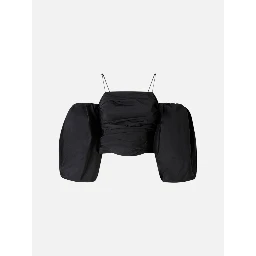 Balloon-sleeve draped top