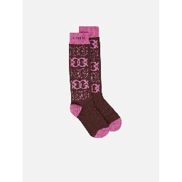 logo-patterned knee-high socks