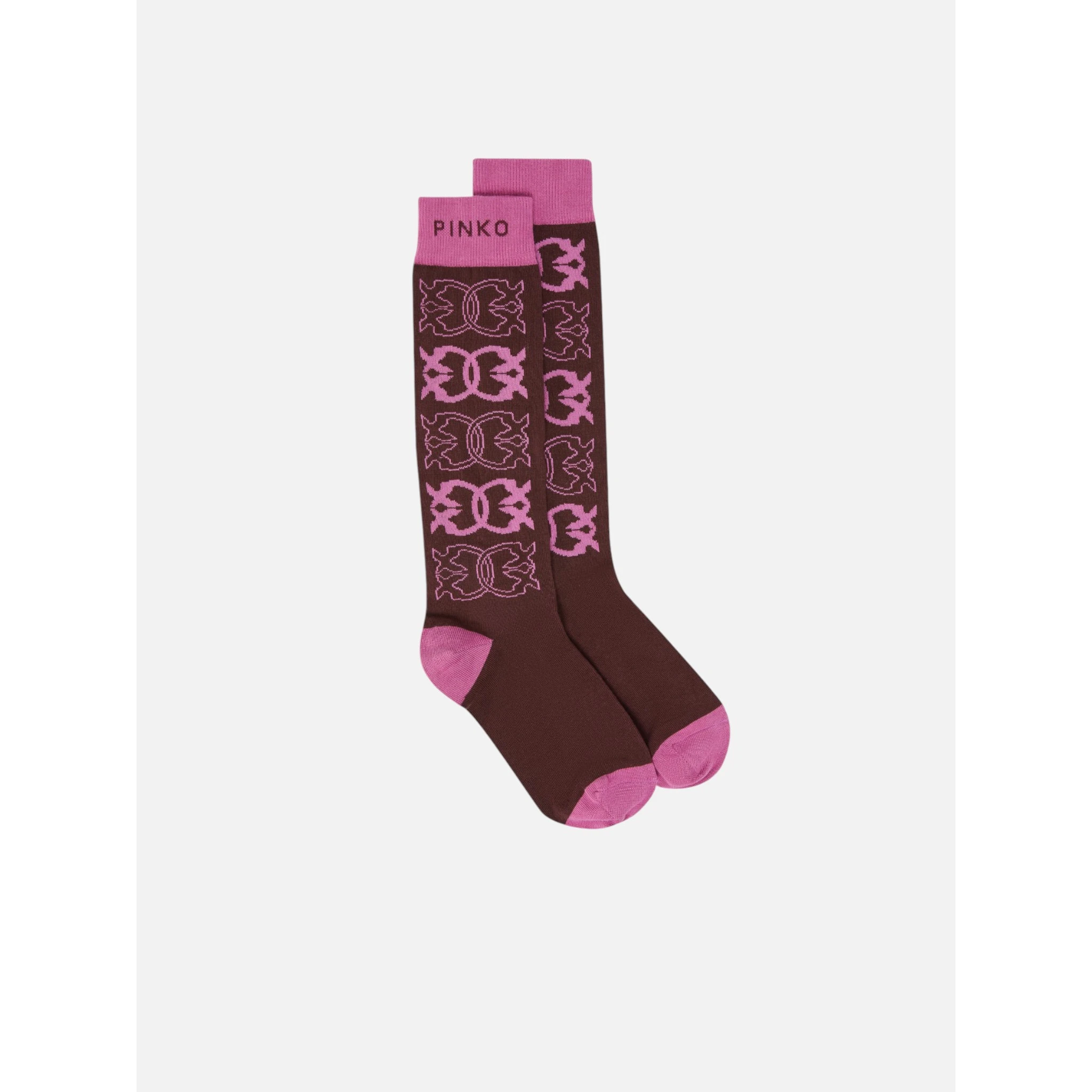 logo-patterned knee-high socks