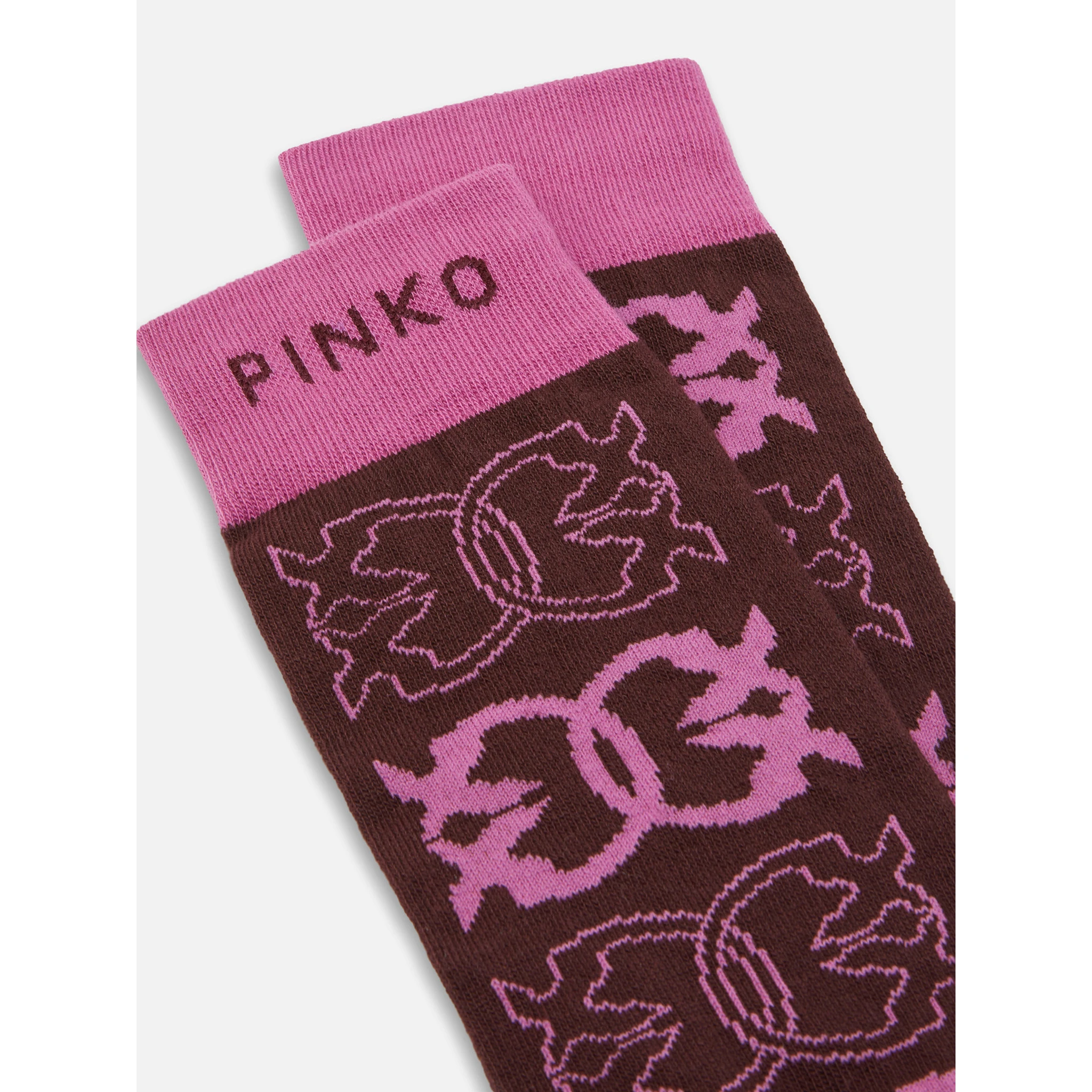 logo-patterned knee-high socks