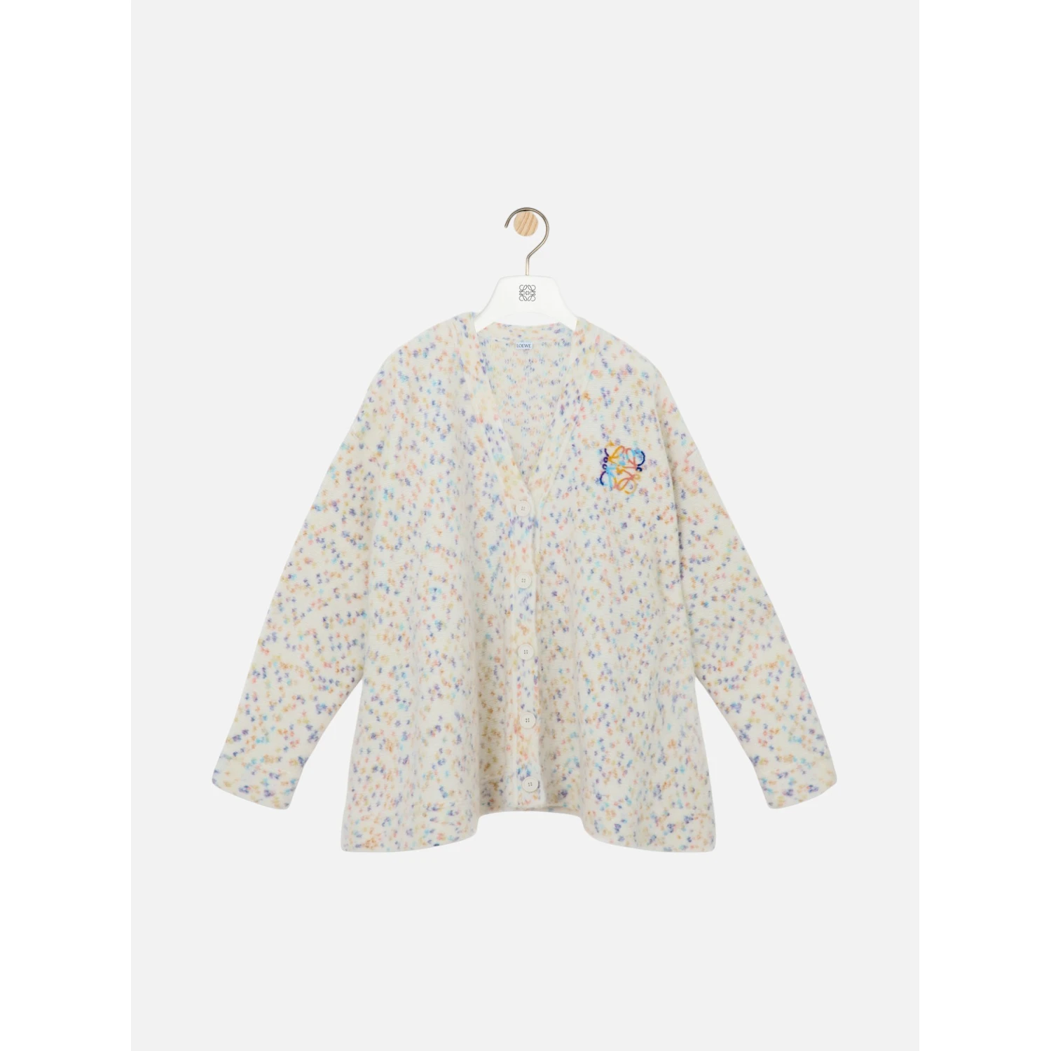 logo-embroidered cardigan
