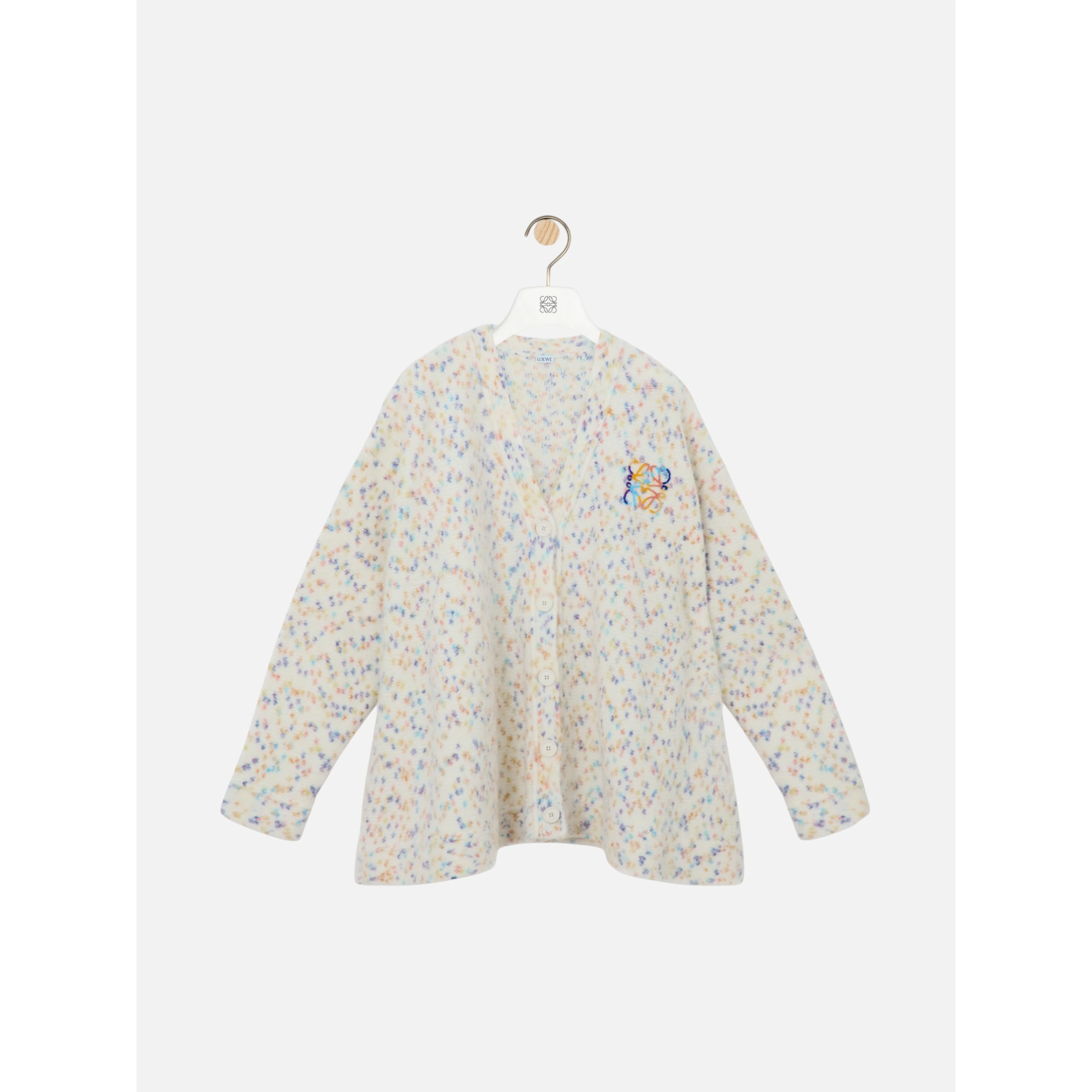 logo-embroidered cardigan