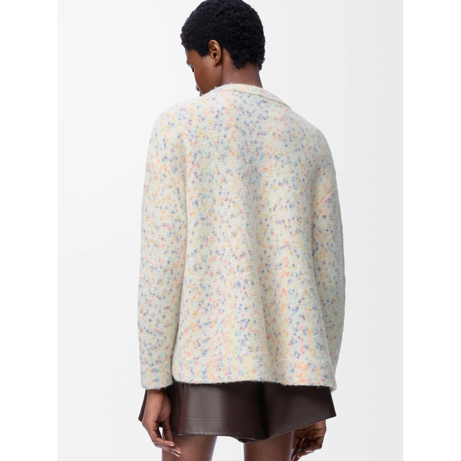 logo-embroidered cardigan