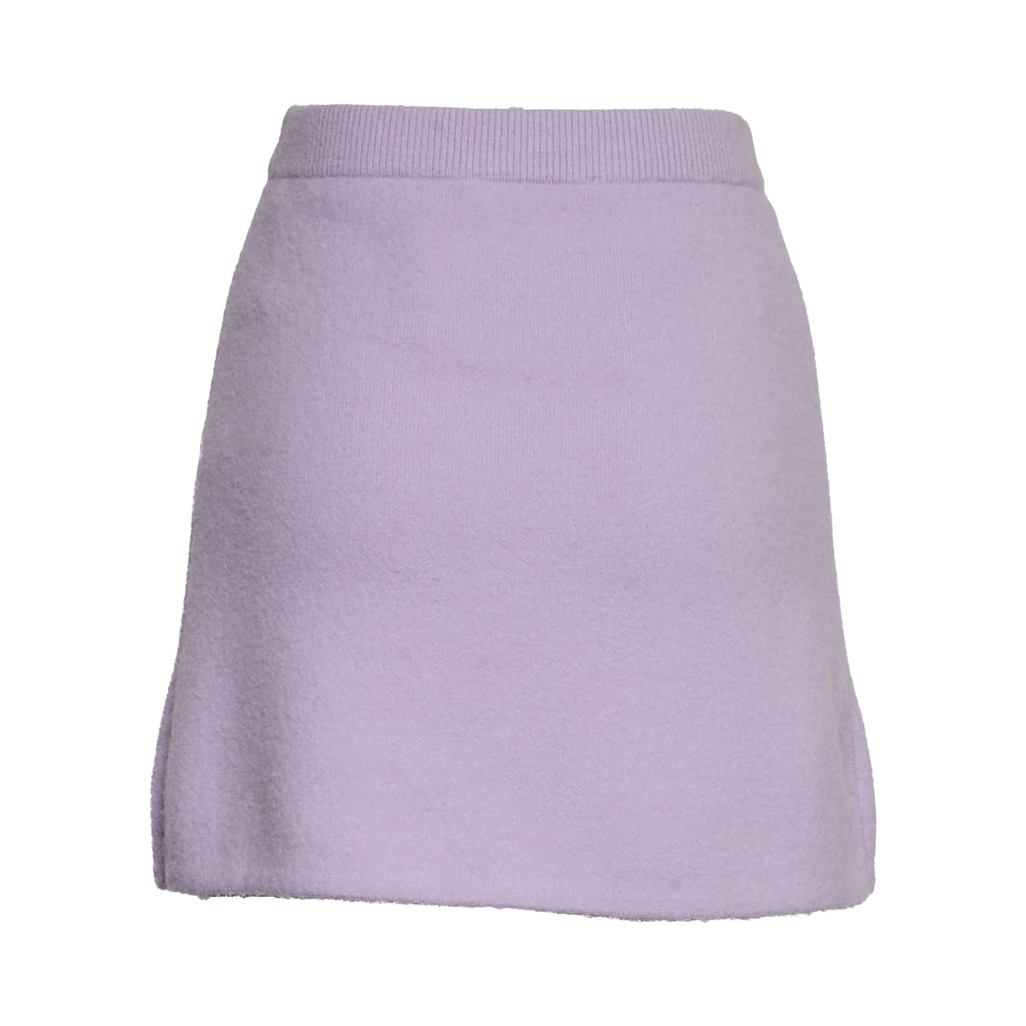 Lilac Crystal Trim Knit Skirt