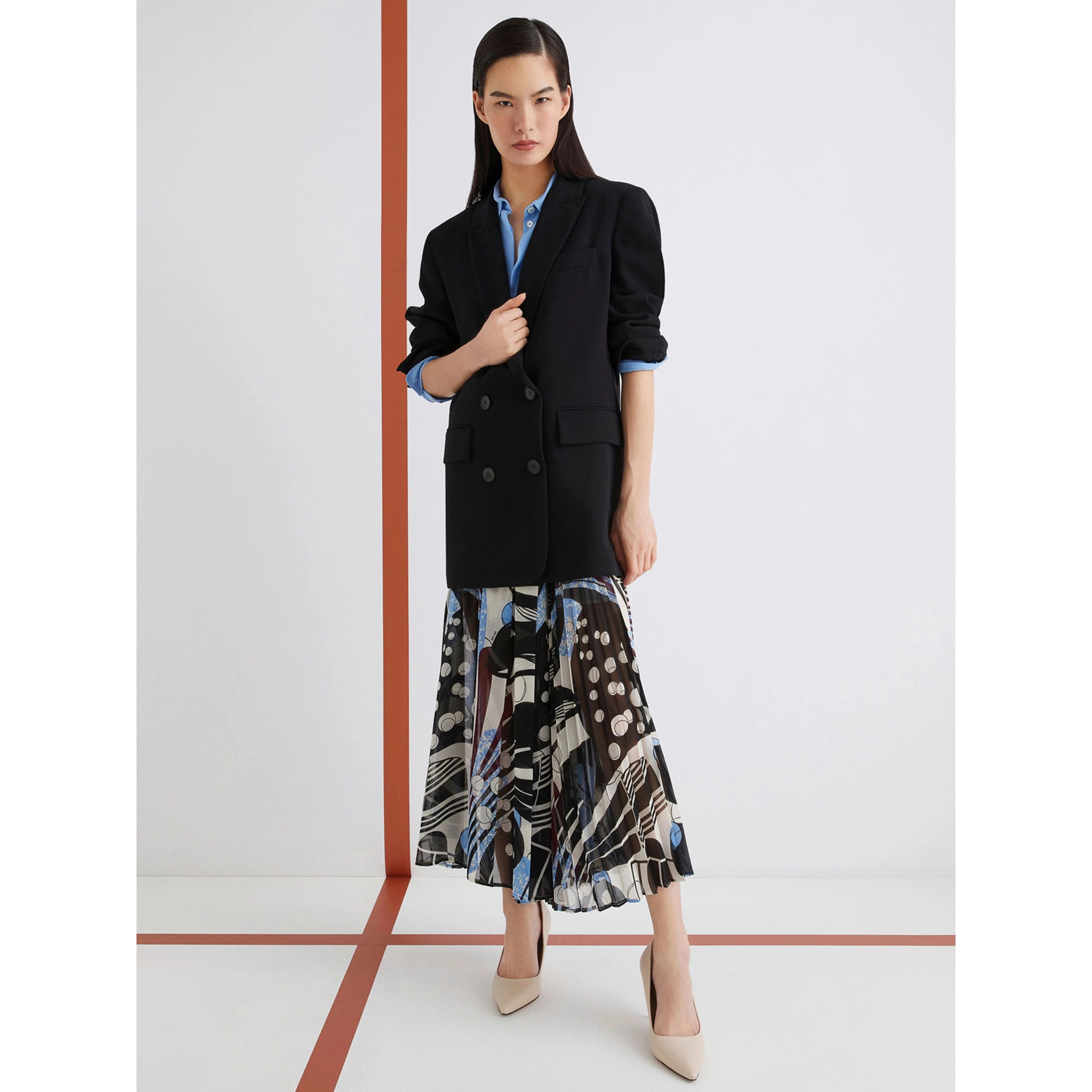 Long print skirt