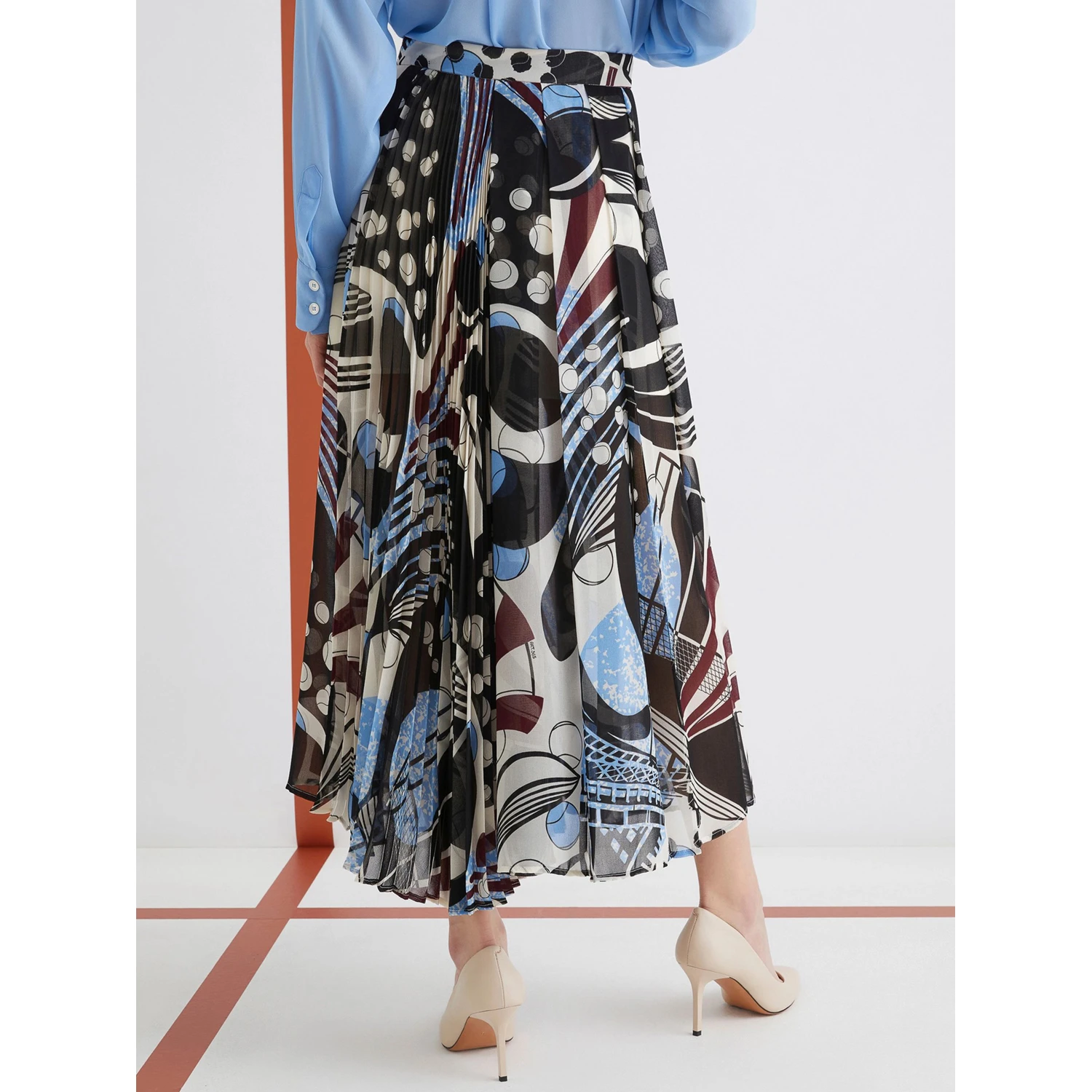Long print skirt