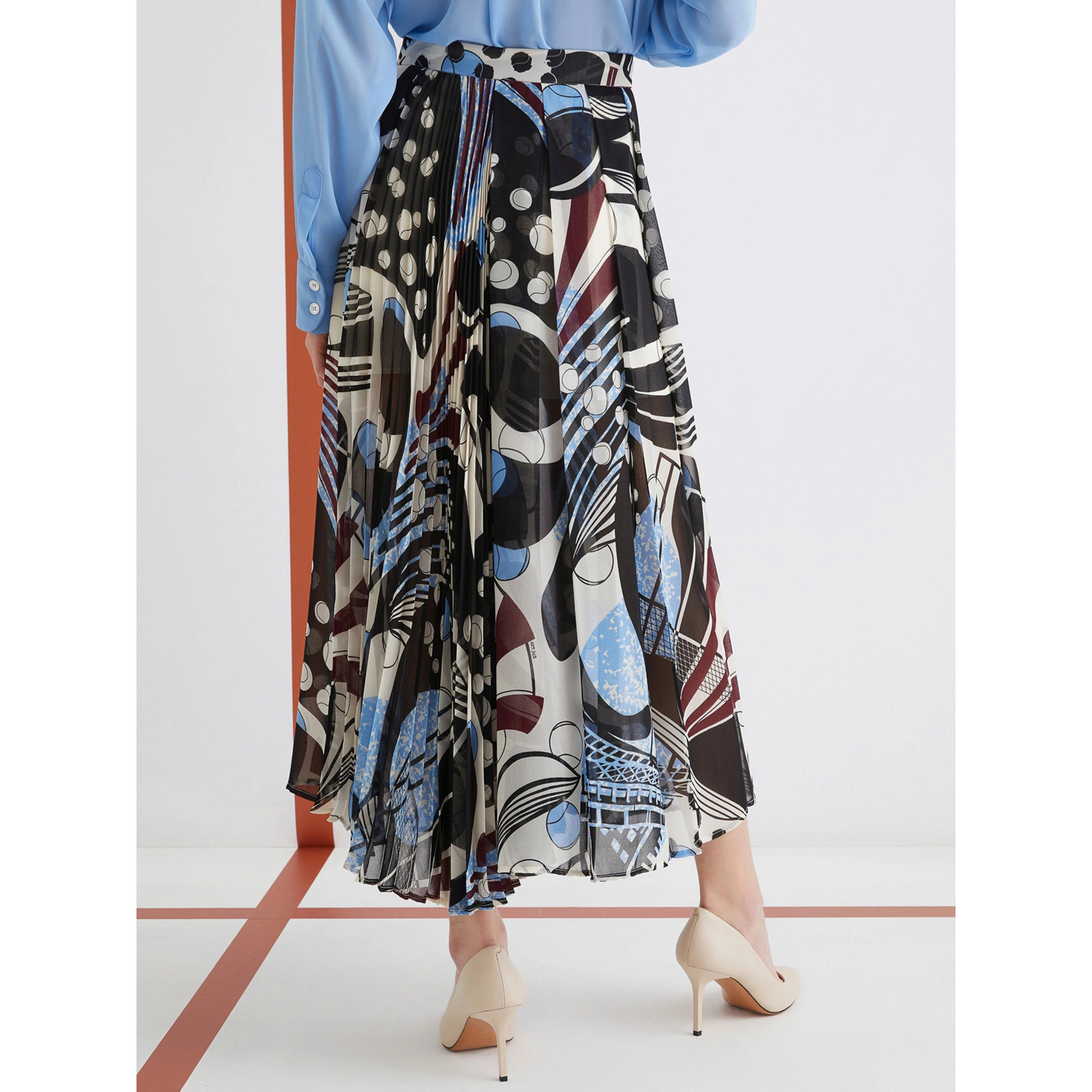 Long print skirt