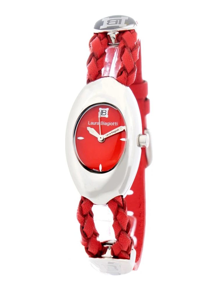 Red Leather Dress Watch