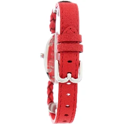 Red Leather Dress Watch