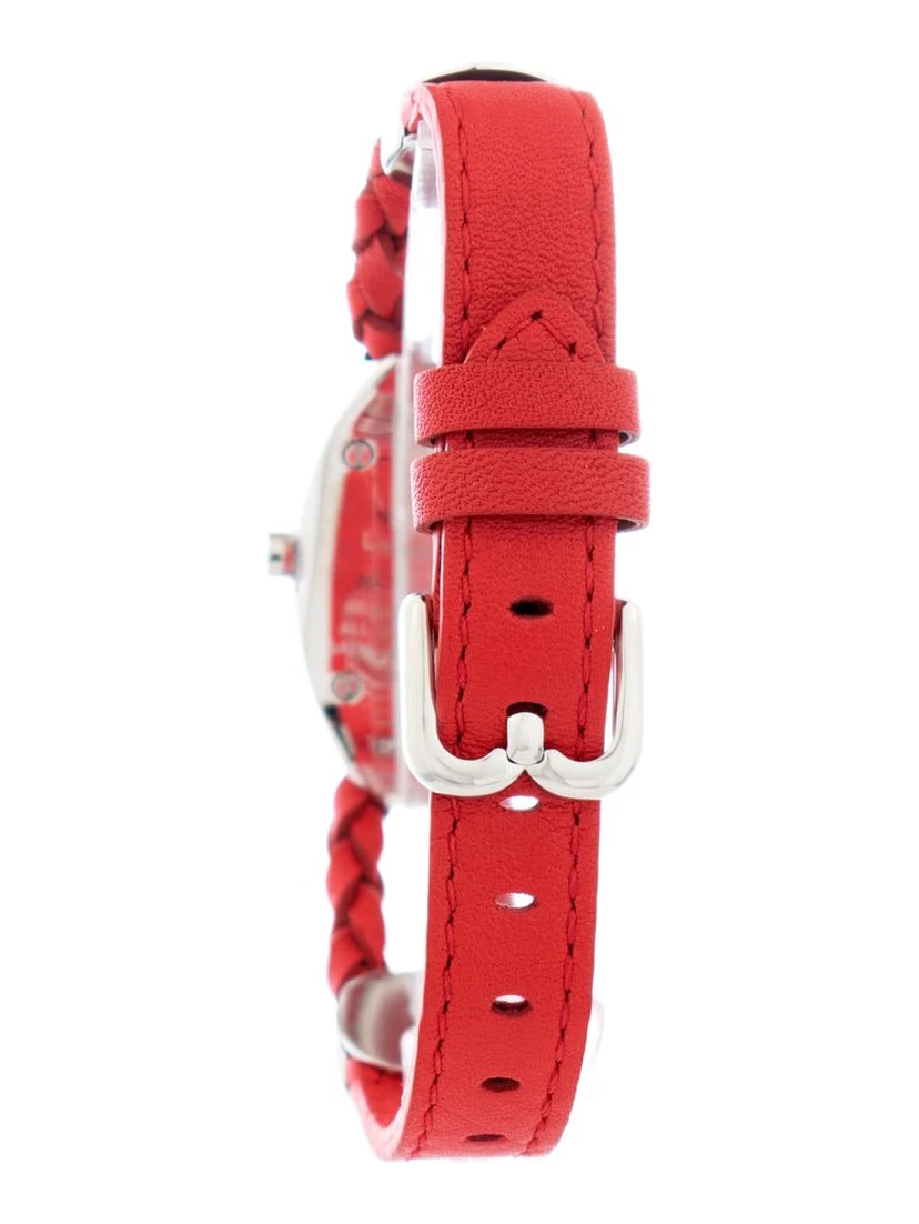 Red Leather Dress Watch