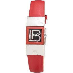 Red Leather Dress Watch