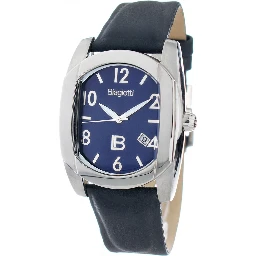 ساعة يد رسمية من الجلد الأزرق