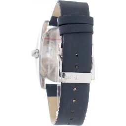 ساعة يد رسمية من الجلد الأزرق