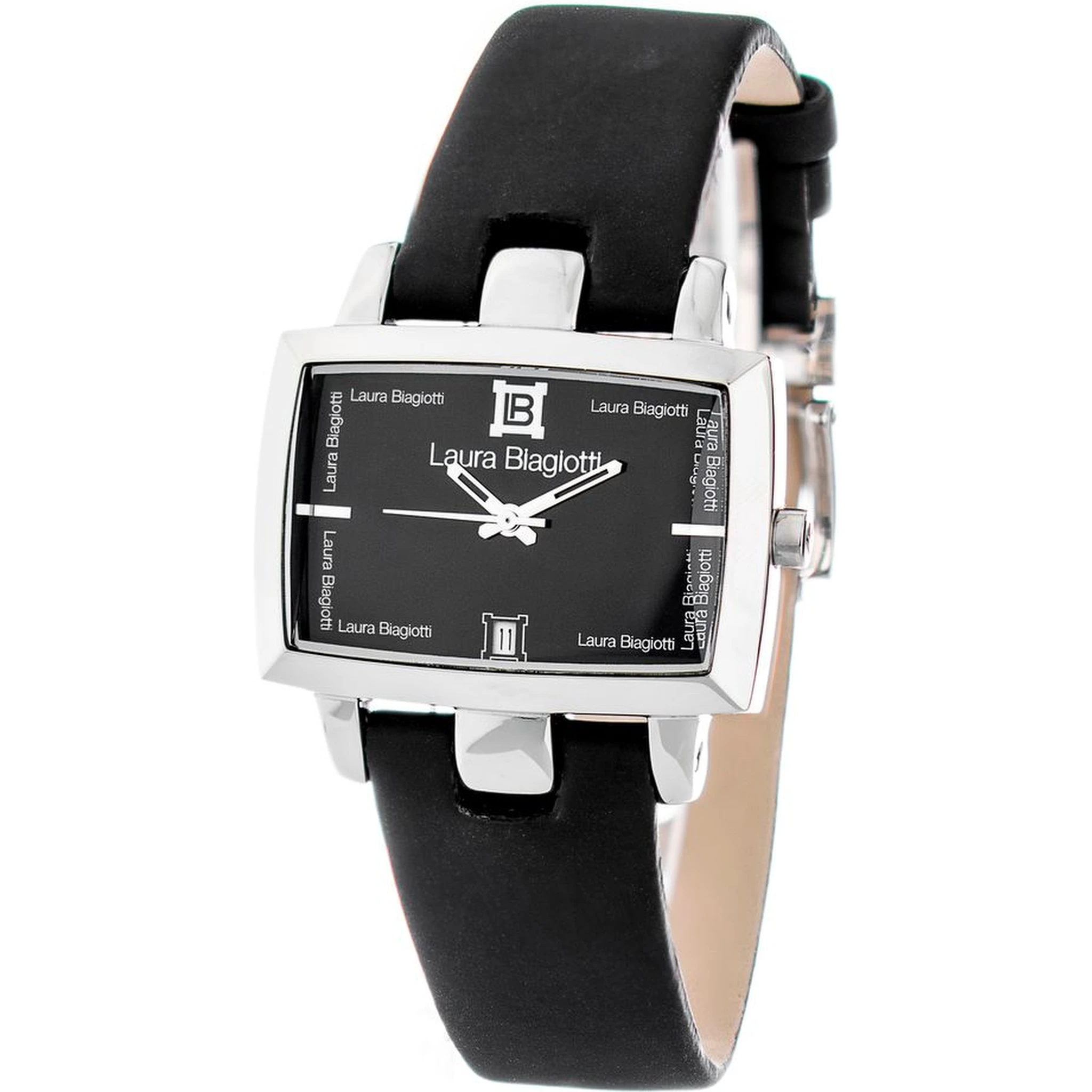 Black Leather Dress Watch
