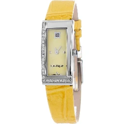 Yellow Leather Dress Watch