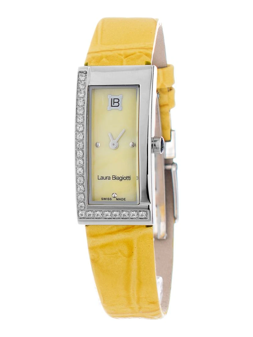 Yellow Leather Dress Watch