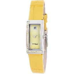 Yellow Leather Dress Watch
