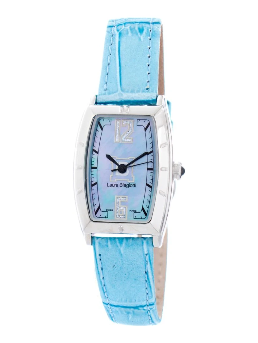 Blue Leather Dress Watch