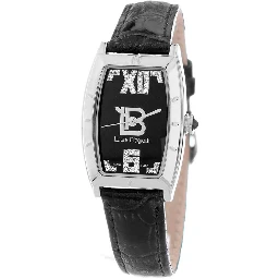 Black Leather Dress Watch