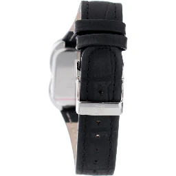 Black Leather Dress Watch