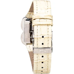 Beige Leather Dress Watch