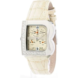 Beige Leather Dress Watch