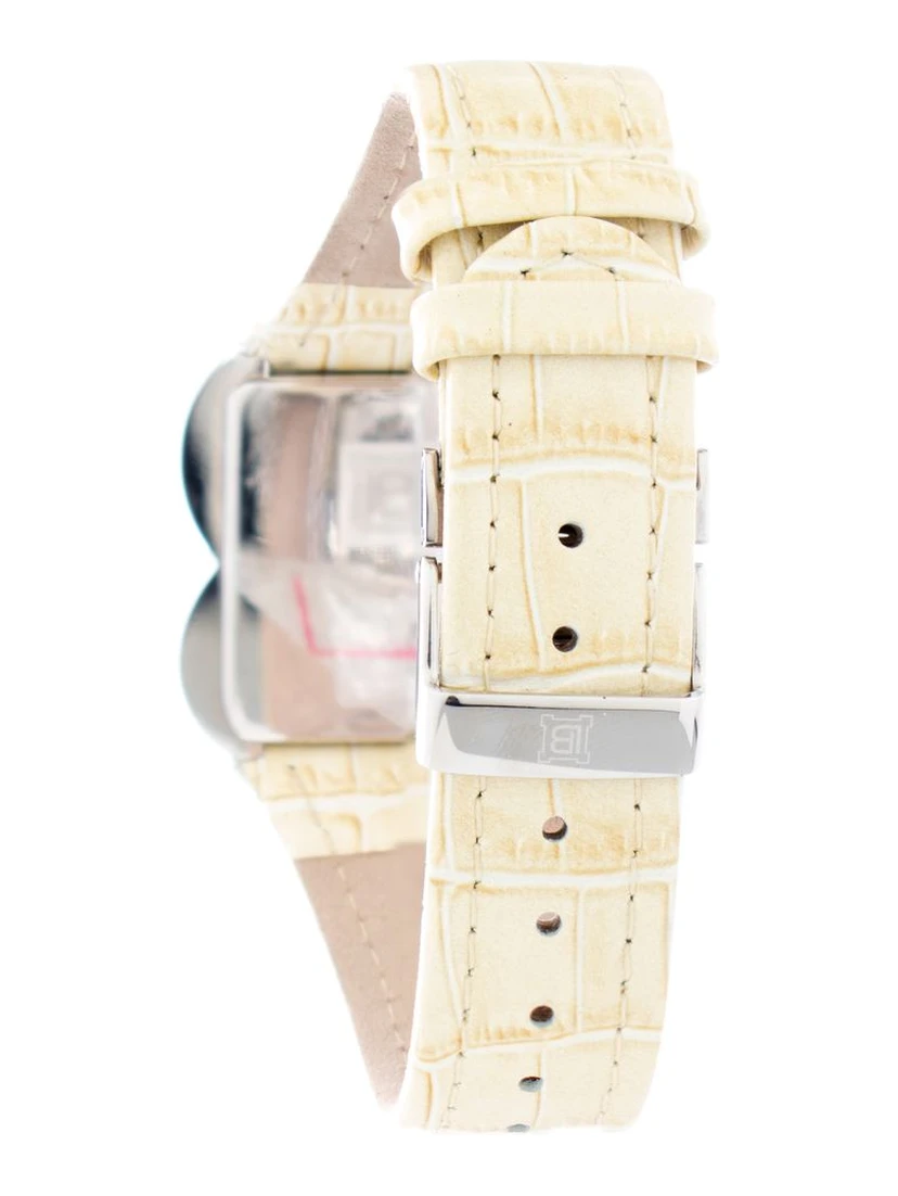 Beige Leather Dress Watch