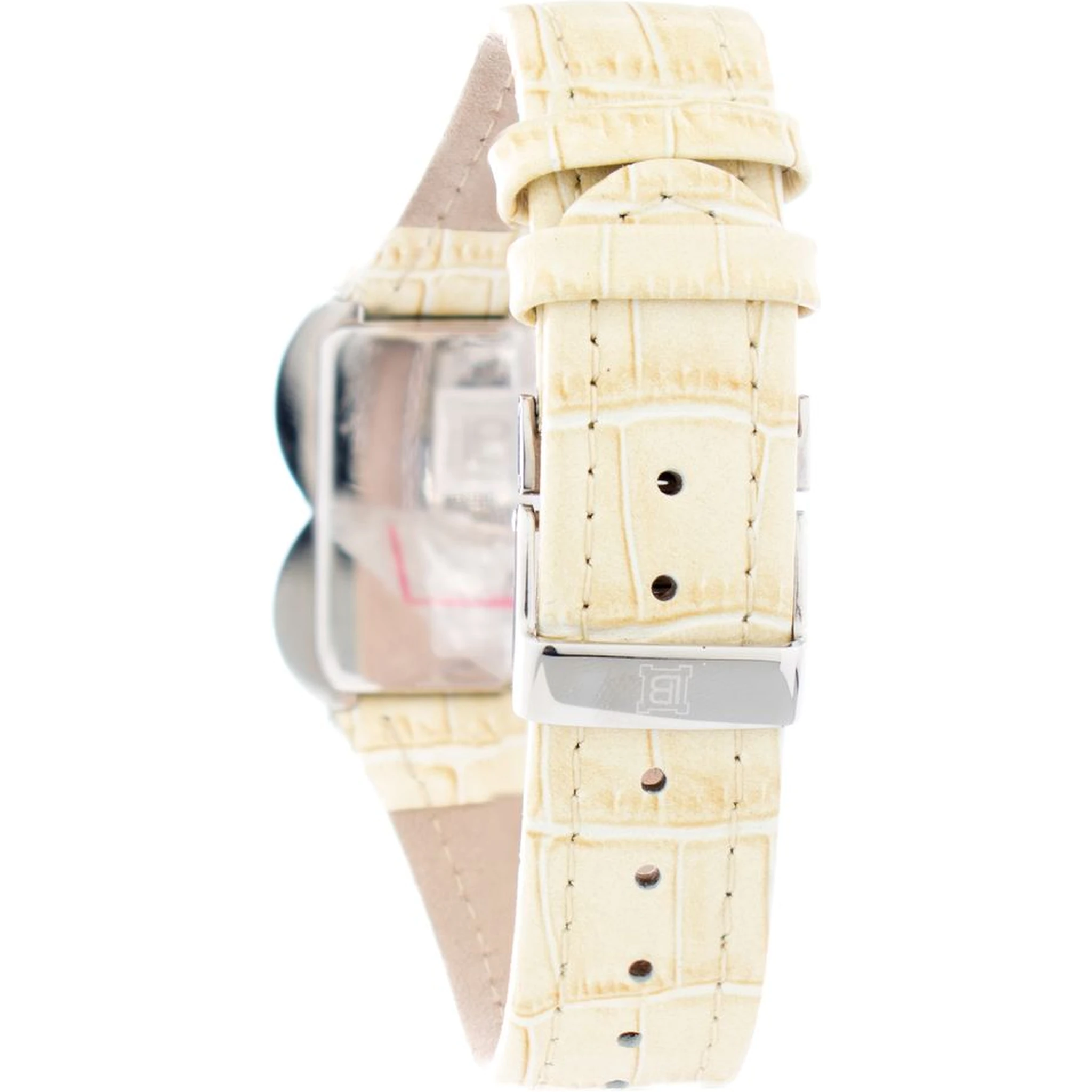 Beige Leather Dress Watch