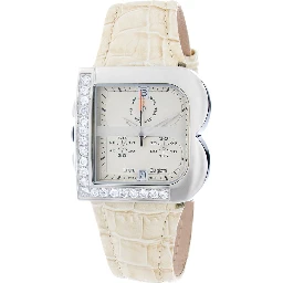Cream Leather Dress Watch