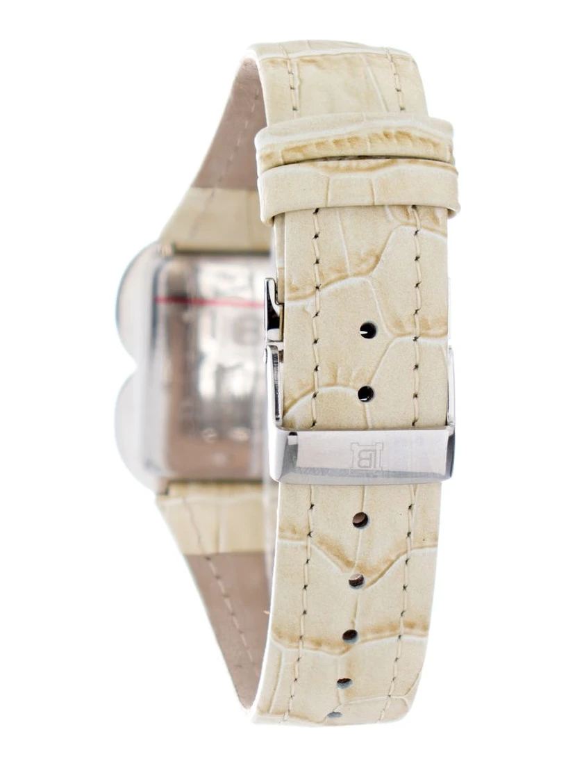 Cream Leather Dress Watch