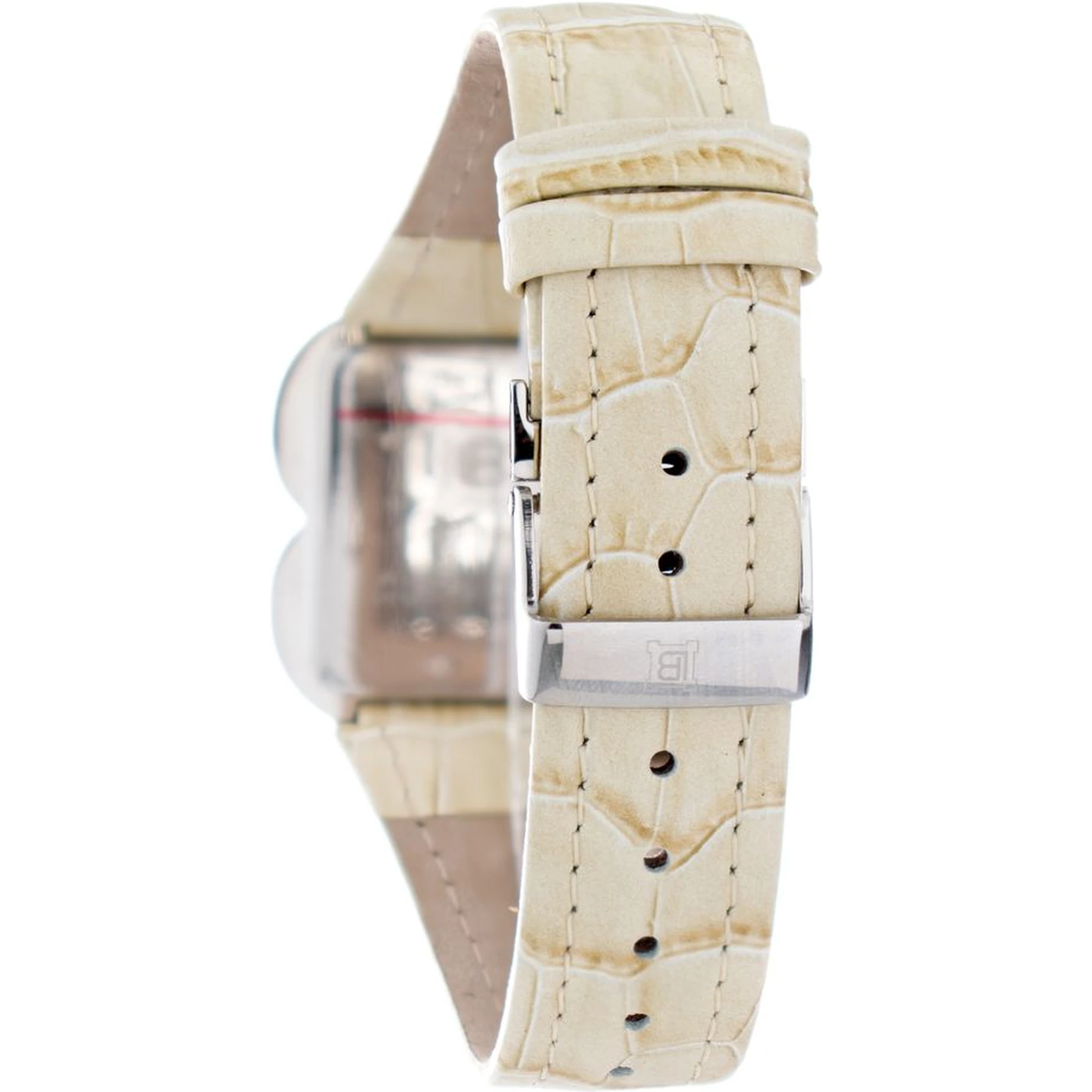 Cream Leather Dress Watch