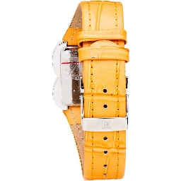 Orange Leather Dress Watch