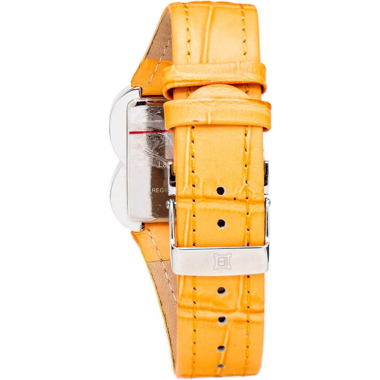 Orange Leather Dress Watch