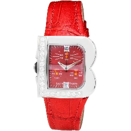 Red Leather Dress Watch