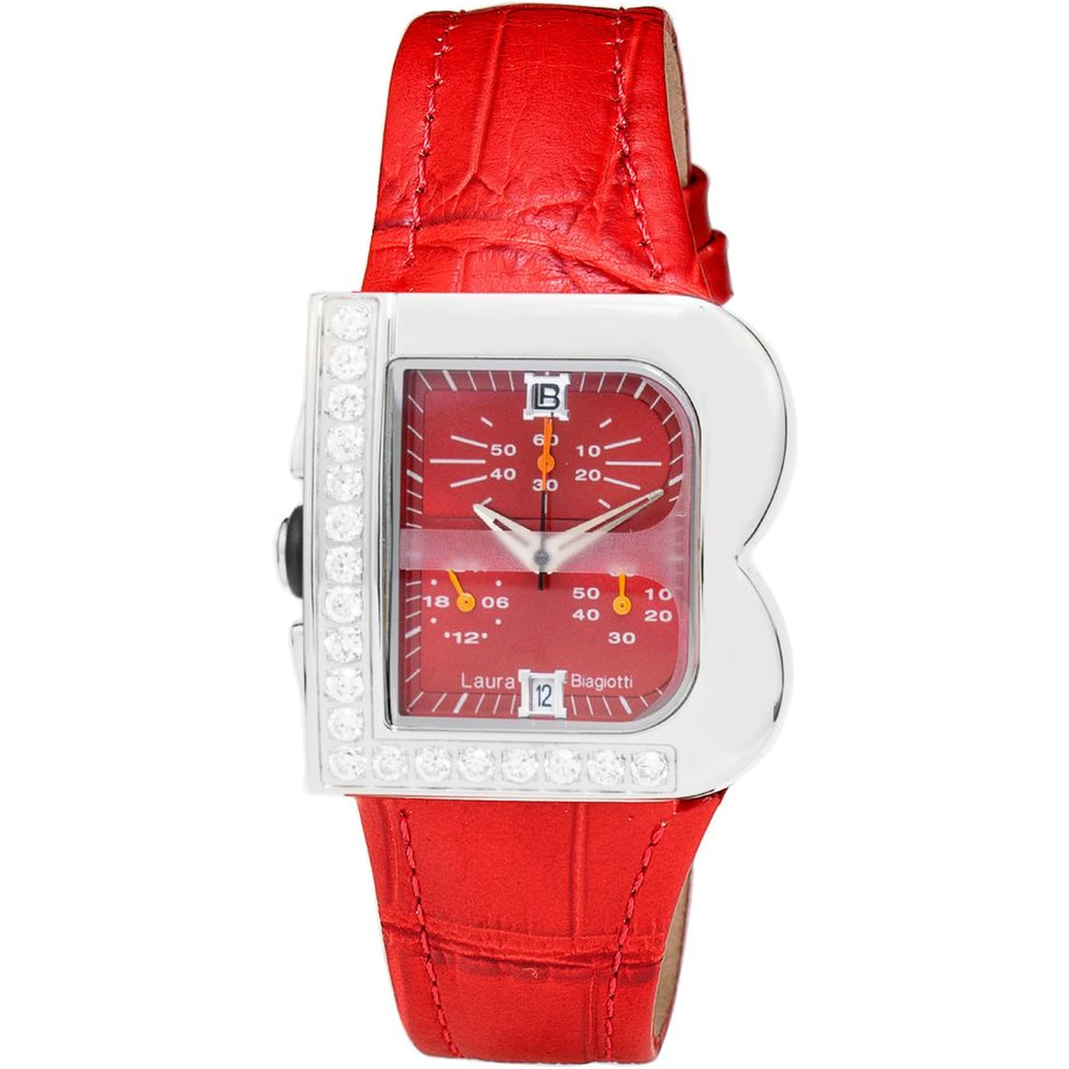 Red Leather Dress Watch