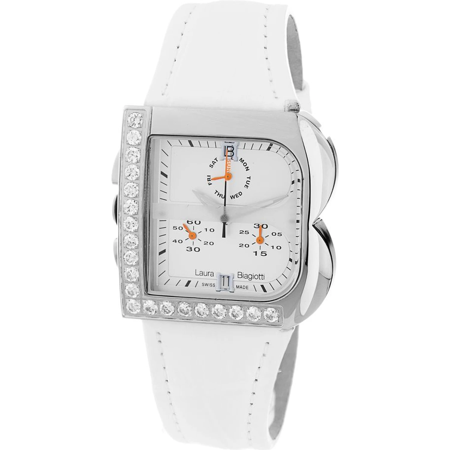 White Leather Dress Watch