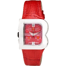Red Leather Dress Watch