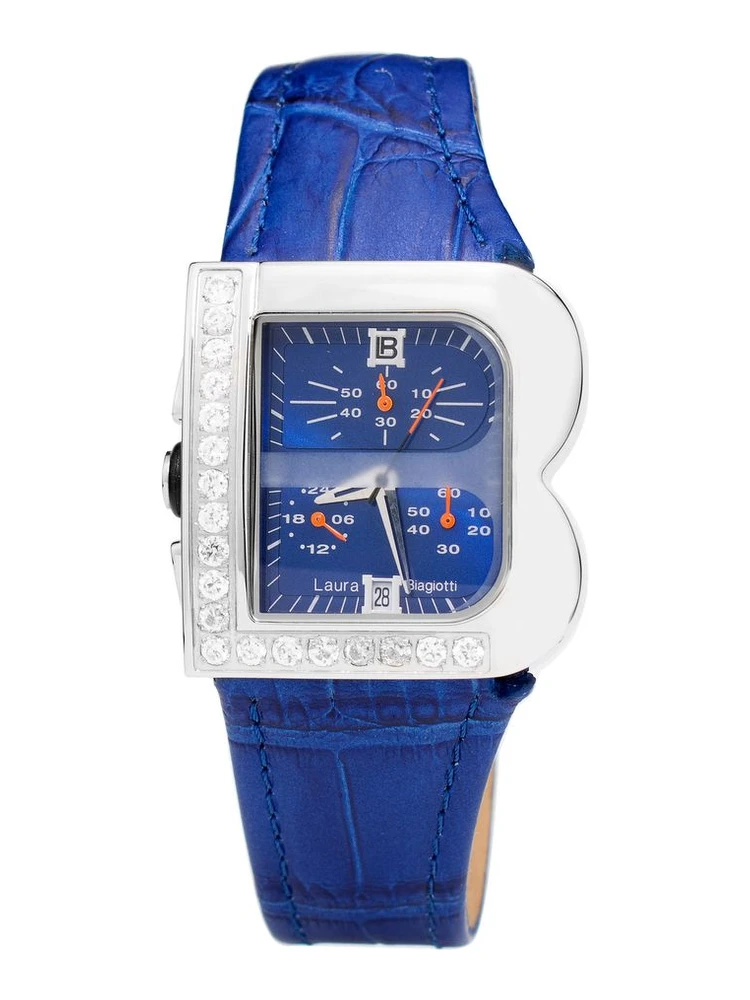 Blue Leather Bracelet Watch
