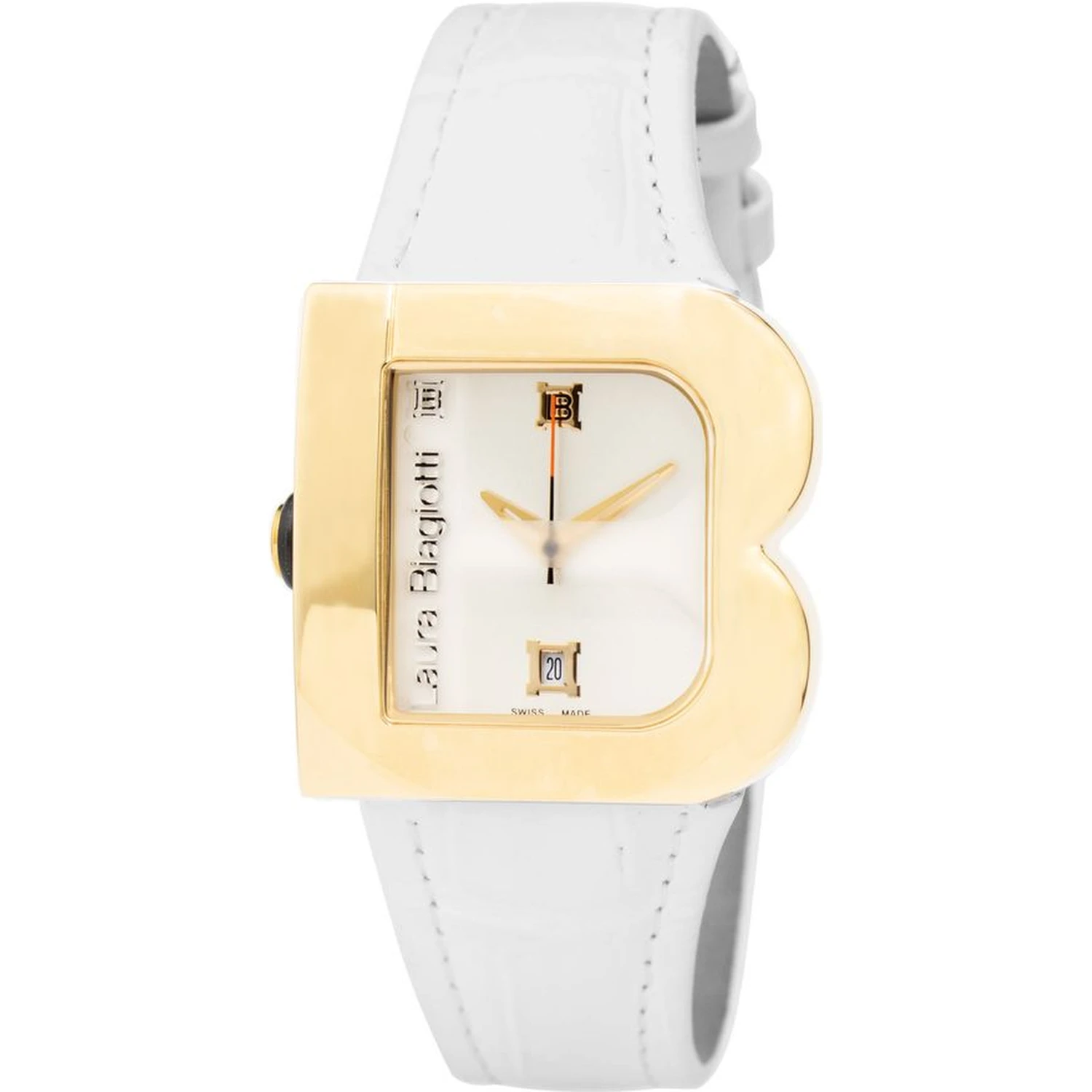 White Leather Dress Watch