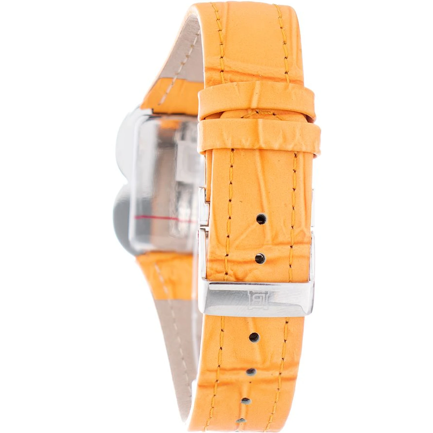 Orange Leather Dress Watch