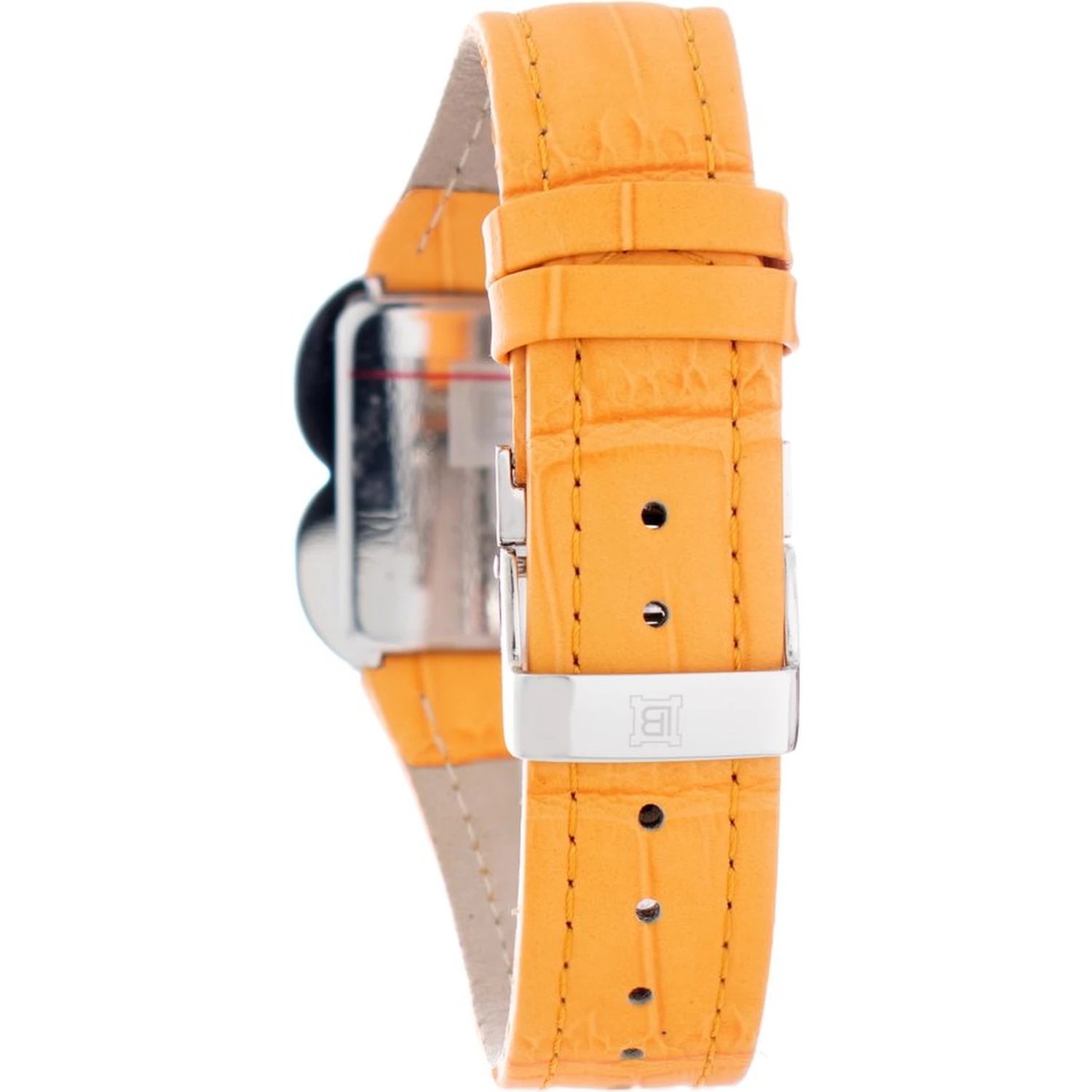 Orange Leather Dress Watch