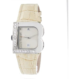 Beige Stainless Steel Dress Watch