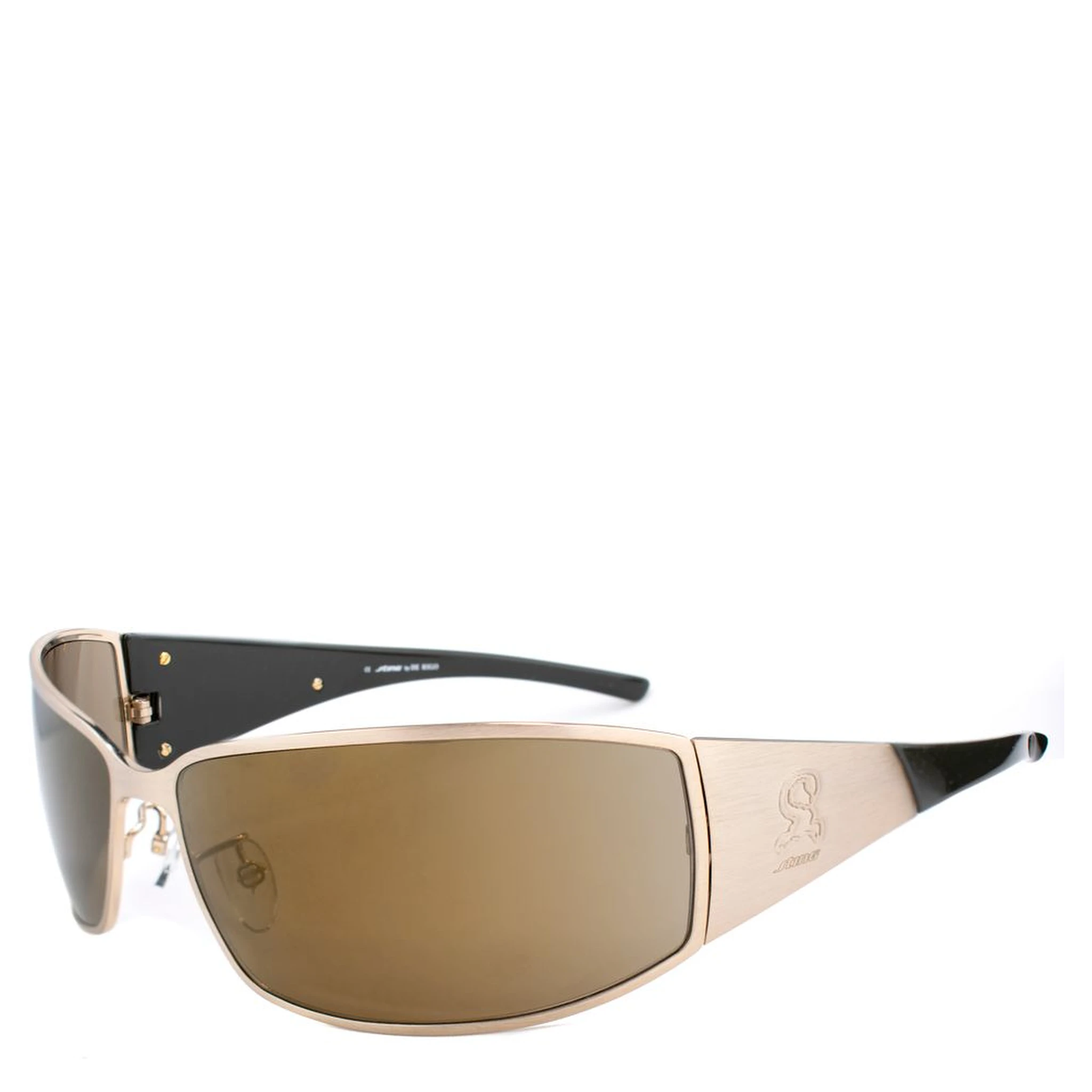 نظارات شمسية معدنية باللون الذهبي الوردي