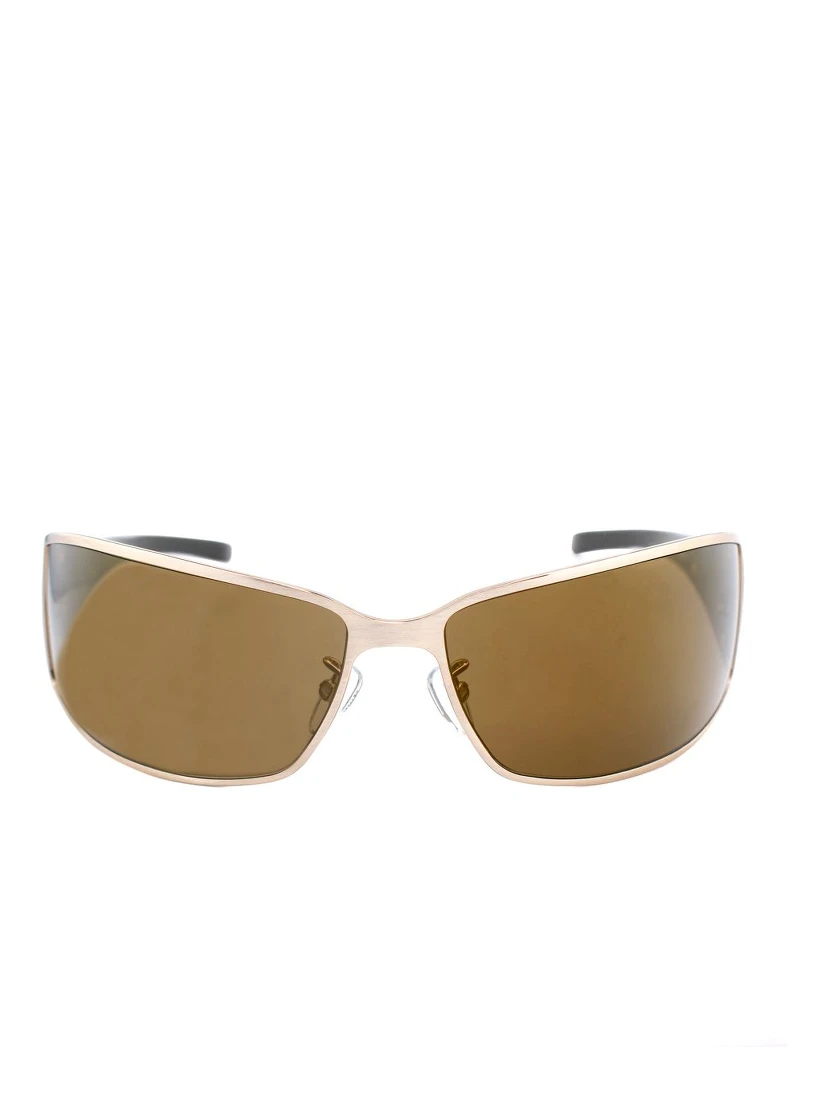 نظارات شمسية معدنية باللون الذهبي الوردي