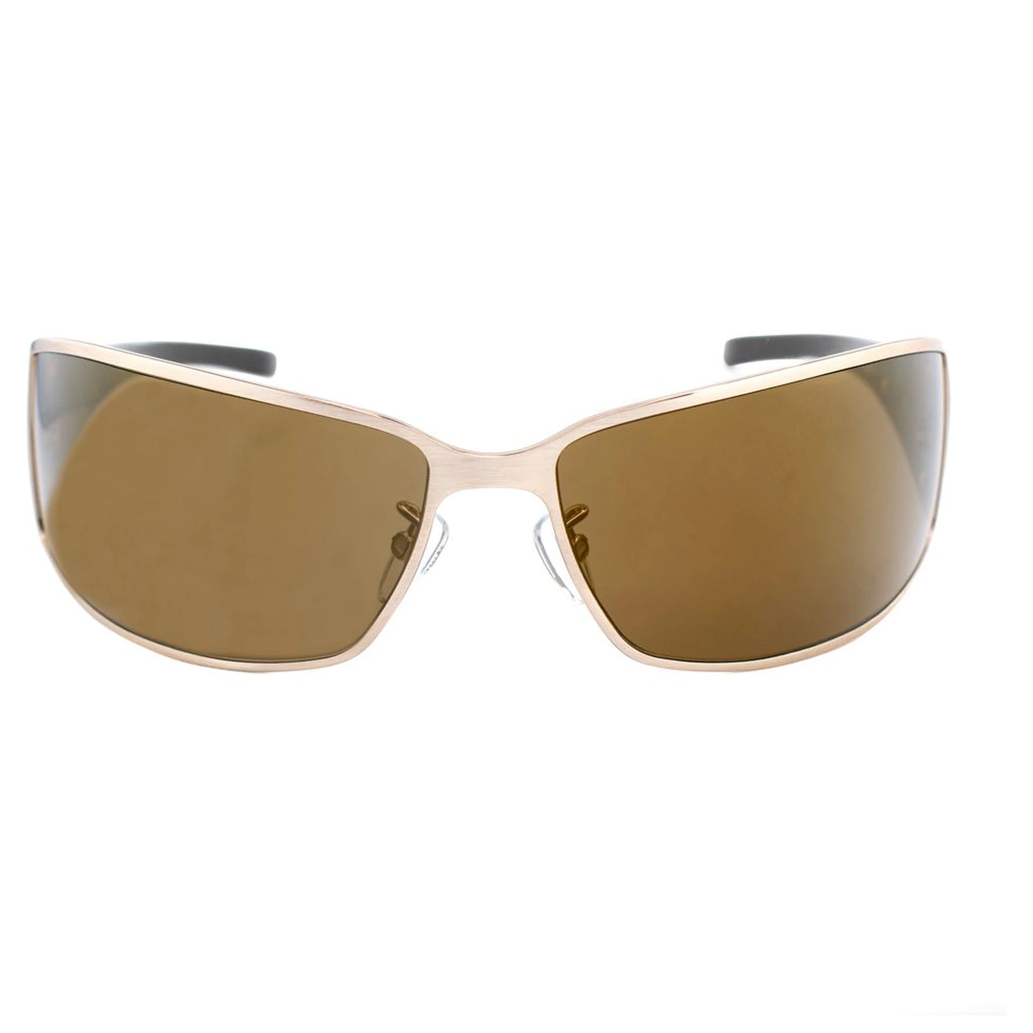 نظارات شمسية معدنية باللون الذهبي الوردي