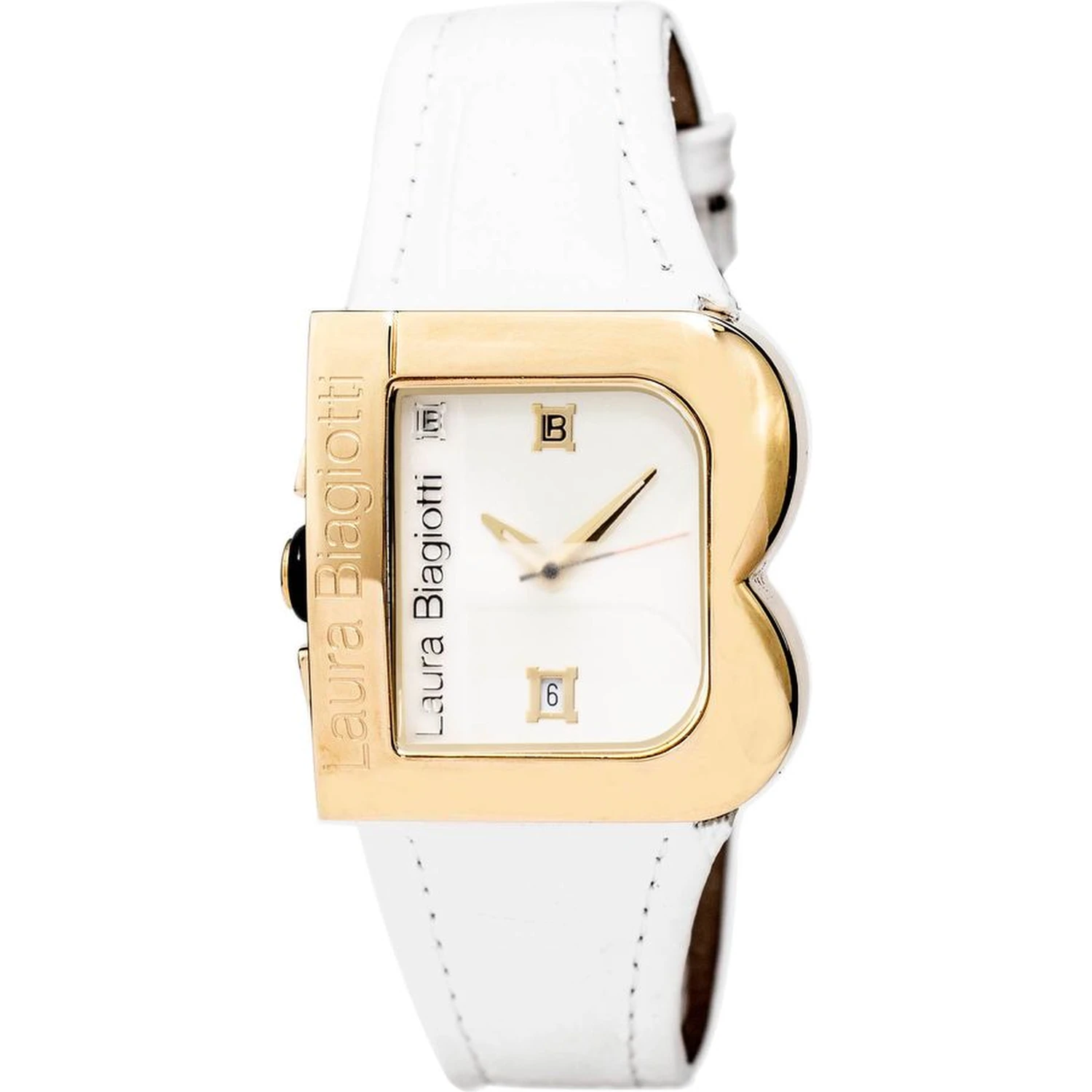 White Leather Dress Watch