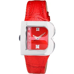 Red Leather Dress Watch